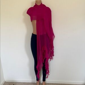 Sean Collection Fuchsia Ruffle Chiffon Wrap beautiful